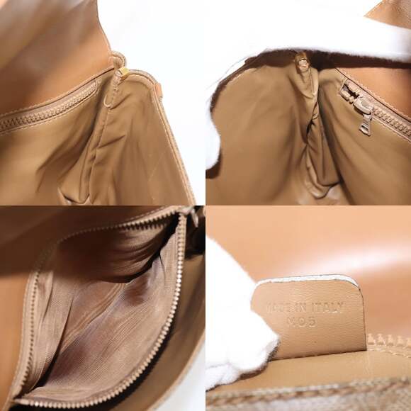 CELINE Macadam Canvas Shoulder Bag Pvc Beige Gold - Picture 12 of 12